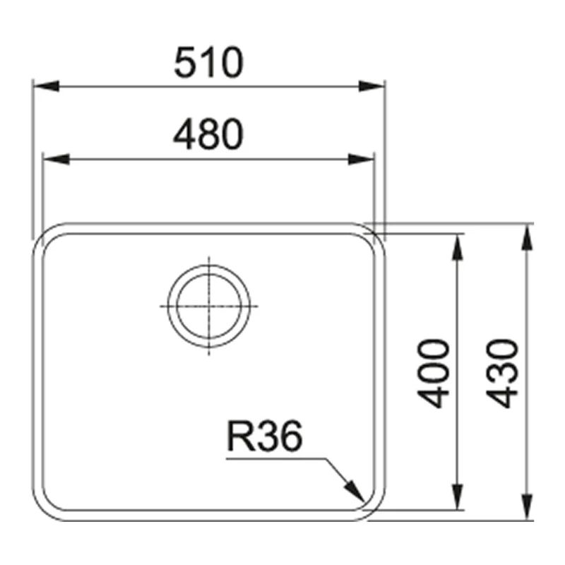 Izlietne Franke Aton ANX 110-48 122.0336.883