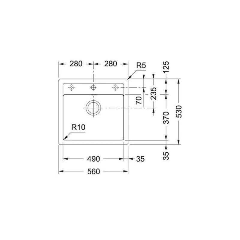 Izlietne tectonite sirius balta