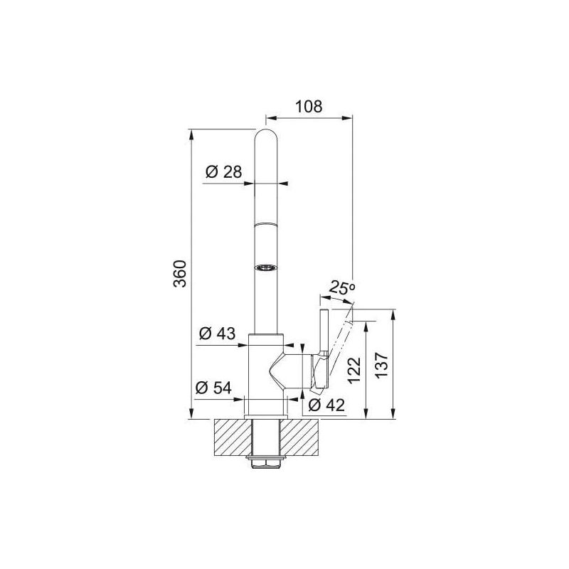 Maisītājs lina hromēts 115.0693.229