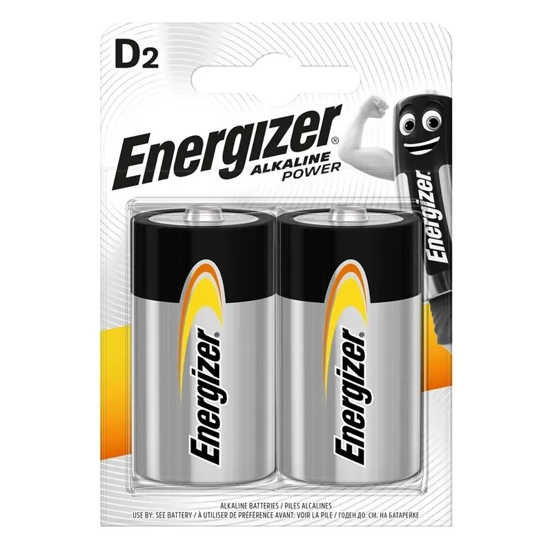 Baterijas Energizer EN1300B2BASE, D, 1.5 V