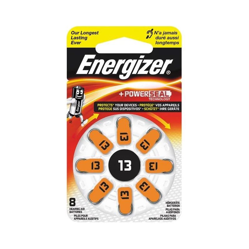 Dzirdes baterija energizer 13 zinc air bl8 1.4v