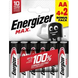 Energizer max alkaline aa x6