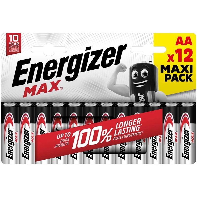 Alkaline baterijas Energizer Max AA B12 1.5V