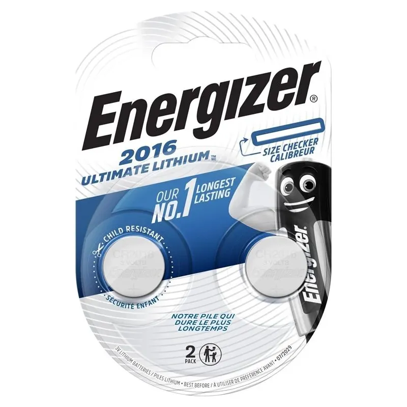 Baterijas Energizer BELK5-CR2016D, CR2016, 3 V