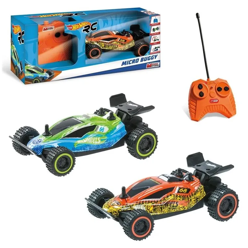 Rc automobilis Mattel Hot Wheels Micro Buggy 13-63446, 1:28, juoda sp.-žalia sp.-oranžinė sp.