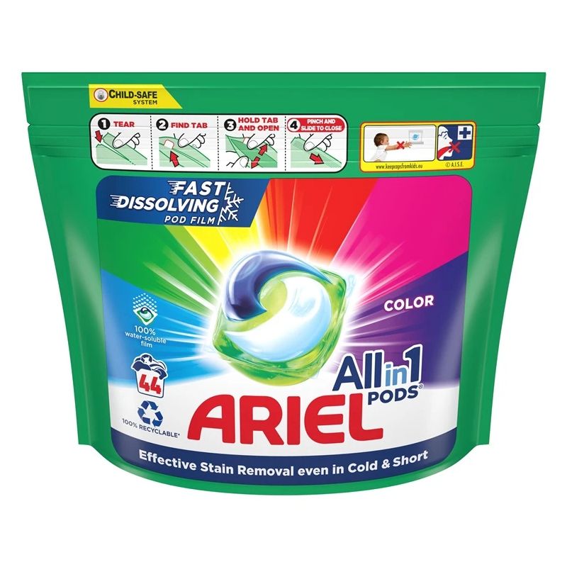 Kapsulas mazgāšanai Ariel Color. 44 gab.