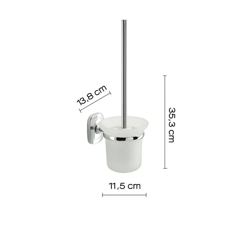 Tualetes birste Gedy Everest EV33-0313, balta krās.-hroma krās., 13.9 cm x 33.5 cm x 11.7 cm