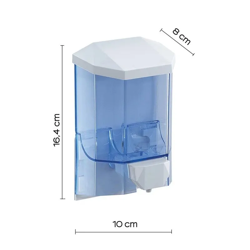 Uz sienas piestiprināmais šķidro ziepju dozators Gedy 20920200000, zila krās.-balta krās., 0.45 l