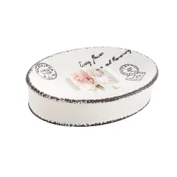 Мыльница Gedy Clothilde CI1102, белый цв., 12.7 см x 8.8 см