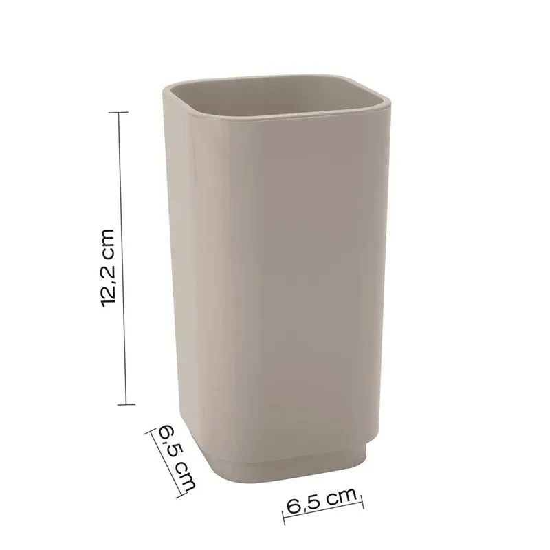 Vannas istabas glāze Gedy Seventy, brūna krās., 6.5 cm x 12.2 cm x 6.5 cm