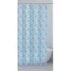 Dušo užuolaida Gedy Pool TVI13321830, mėlyna sp.-balta sp., 200 cm x 180 cm