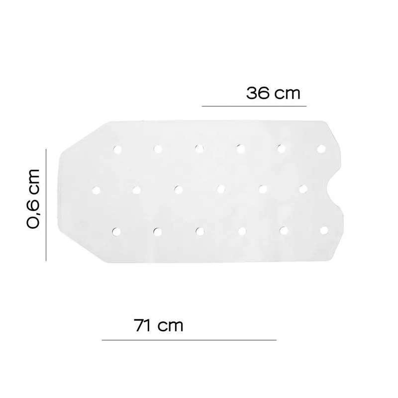 Vannas istabas paklājs Gedy 983672 02, balta krās., 71 cm x 36 cm