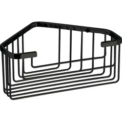 Corner shower shelf Gedy 2483, black