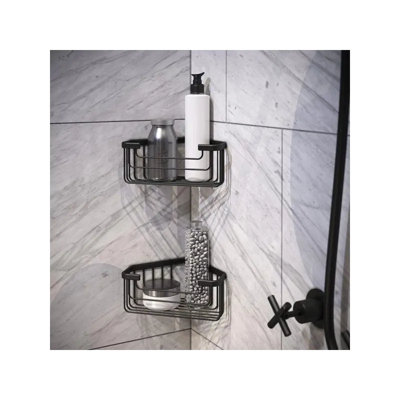 Dušas plaukts Gedy, 20 cm x 8 cm x 15.1 cm, melna krās.