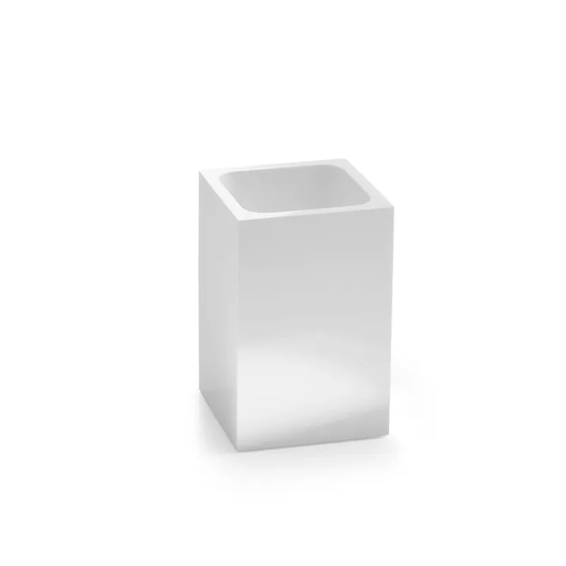 Vannas istabas glāze Gedy Sofia, balta krās., 7.4 cm x 11 cm x 7.4 cm