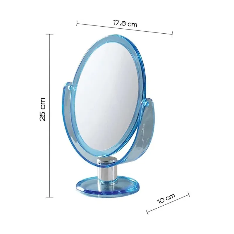 Kosmētiskais spogulis Gedy CO2018 05, stāvošs, 17.6 cm x 25 cm, zila krās.