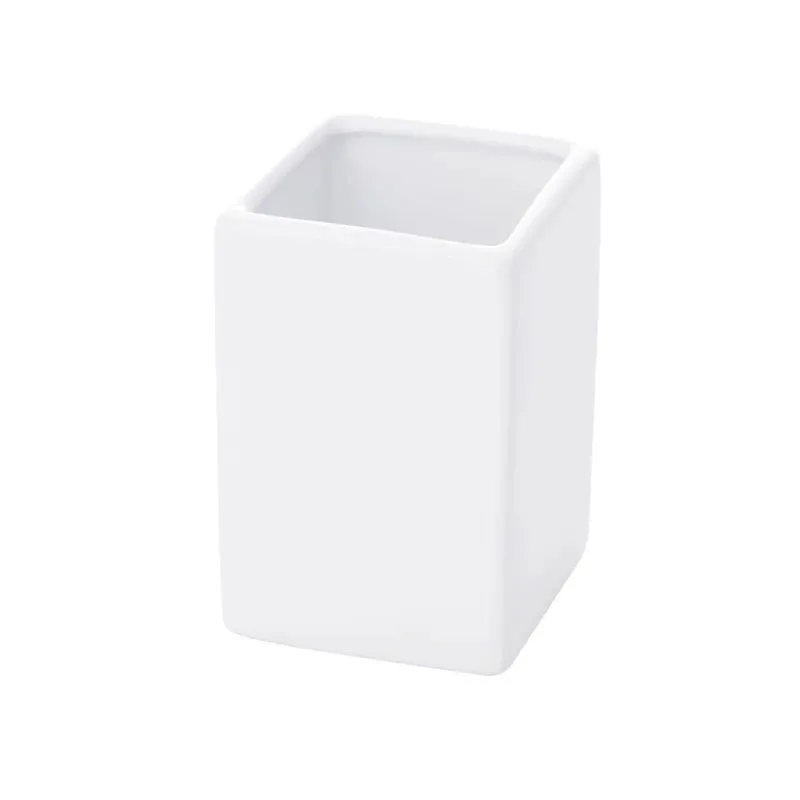 Vannas istabas glāze Gedy Verbena, balta krās., 6.5 cm x 10 cm x 6.5 cm