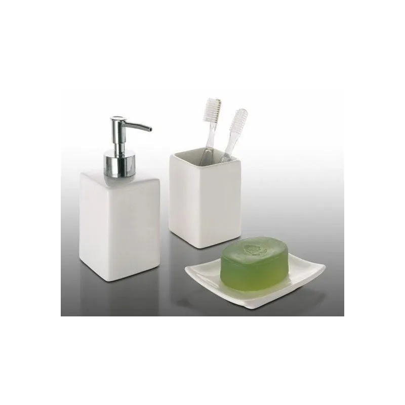 Vannas istabas glāze Gedy Verbena, balta krās., 6.5 cm x 10 cm x 6.5 cm