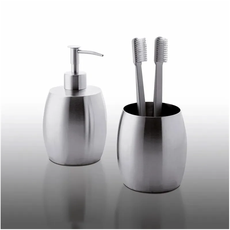 Vannas istabas glāze Gedy Nigella, nerūsējošā tērauda, 9 cm x 10 cm x 9 cm