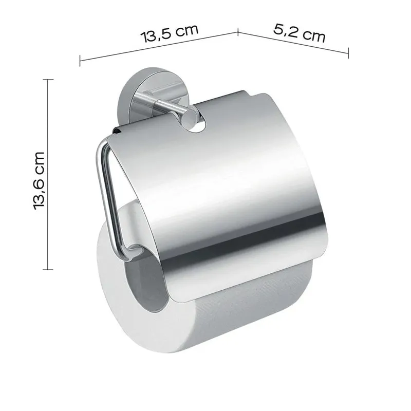 Tualetes papīra turētājs Gedy Eros 2325, 13.5 cm x 5.2 cm x 13.6 cm