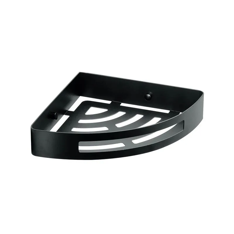 Dušas plaukts Gedy Nerva, 21 cm x 4.5 cm x 21 cm, melna krās.