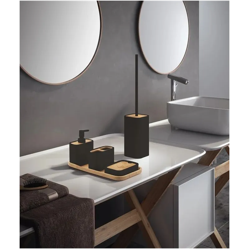 Tualetes birste Gedy Ninfea 133314, melna krās., 9.3 cm x 46.2 cm x 9.3 cm