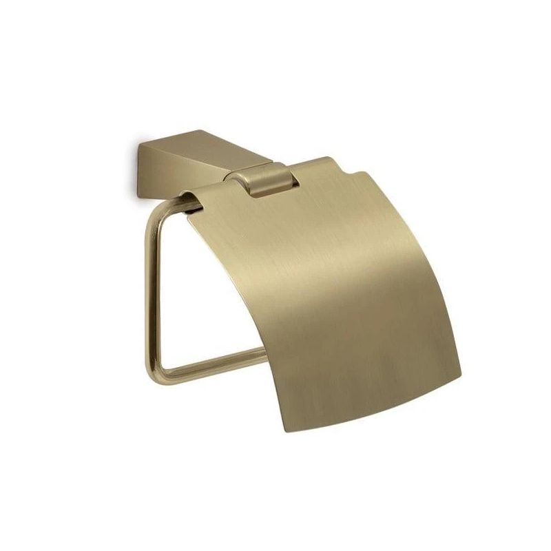 Tualetēs papīra turētājs pop tonale ar vāku zelta