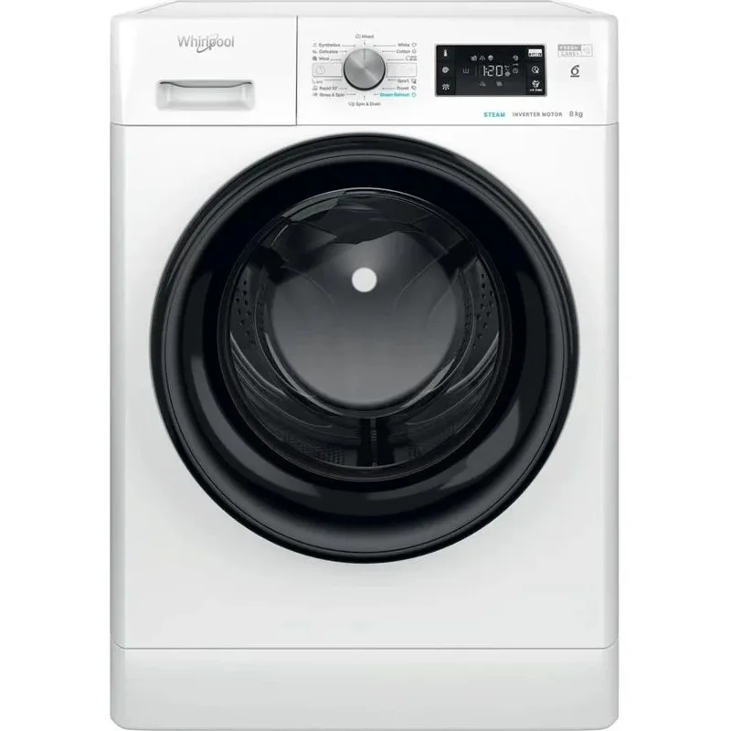 Veļas mašīna Whirlpool FFB 8469 BV EE, 8 kg, balta krās.