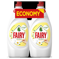 Fairy Trauku Mazgāšanas Līdzeklis Senistive Chamomile & Vitamin E 2 x 900 ml ​
