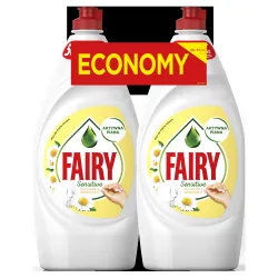 Fairy Dish Wash Liquid Sensitive Chamomile & Vitamin E 2 x 900 ml