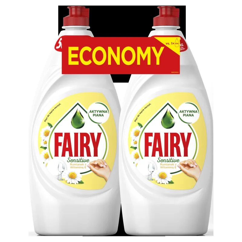 Fairy Trauku Mazgāšanas Līdzeklis Senistive Chamomile & Vitamin E 2 x 900 ml ​