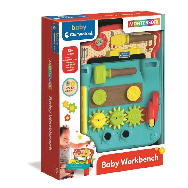 Žaislinis meistro įrankių rinkinys Clementoni Baby Montessori Workbench