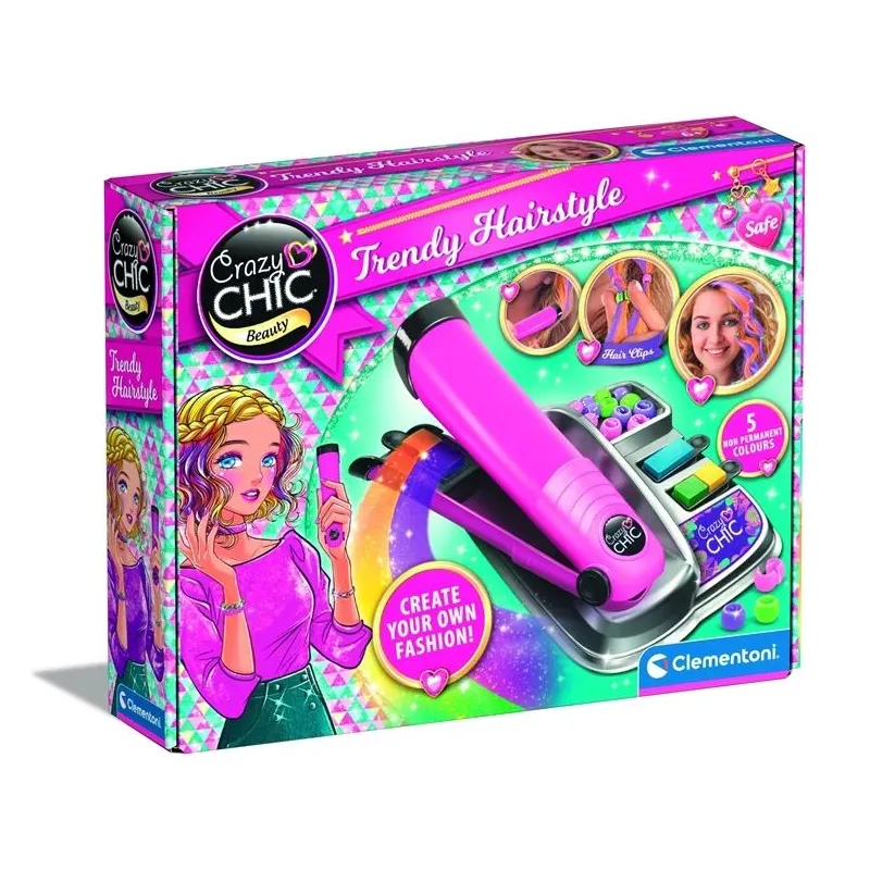 Matu veidošanas komplekts Clementoni Trendy Hairstyle 18750