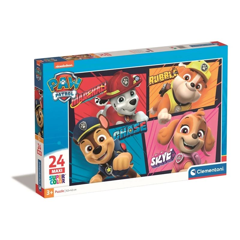Puzle Clementoni PAW PATROL MAXI 24238. 62 cm x 42 cm