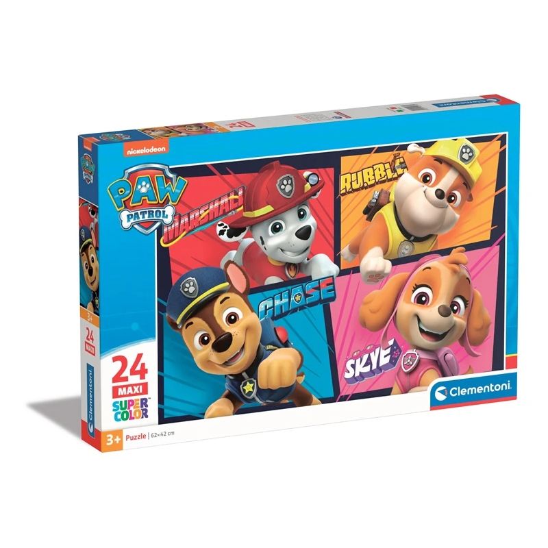 Puzle Clementoni PAW PATROL MAXI 24238. 62 cm x 42 cm