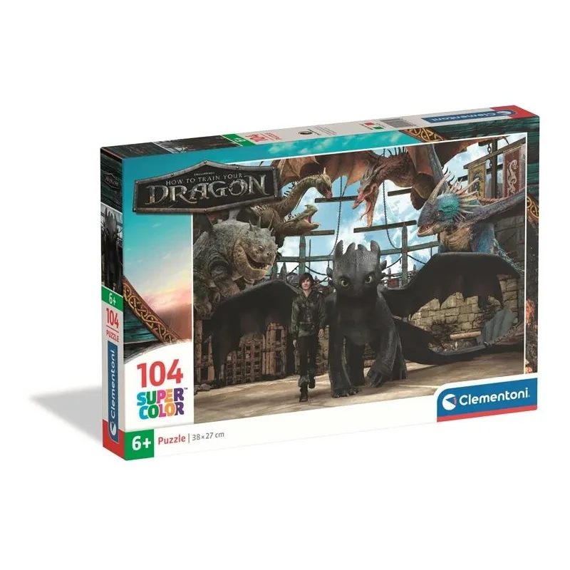 Dėlionė Clementoni Super Color Dragon 25079, 38 cm x 27 cm, 104 vnt.