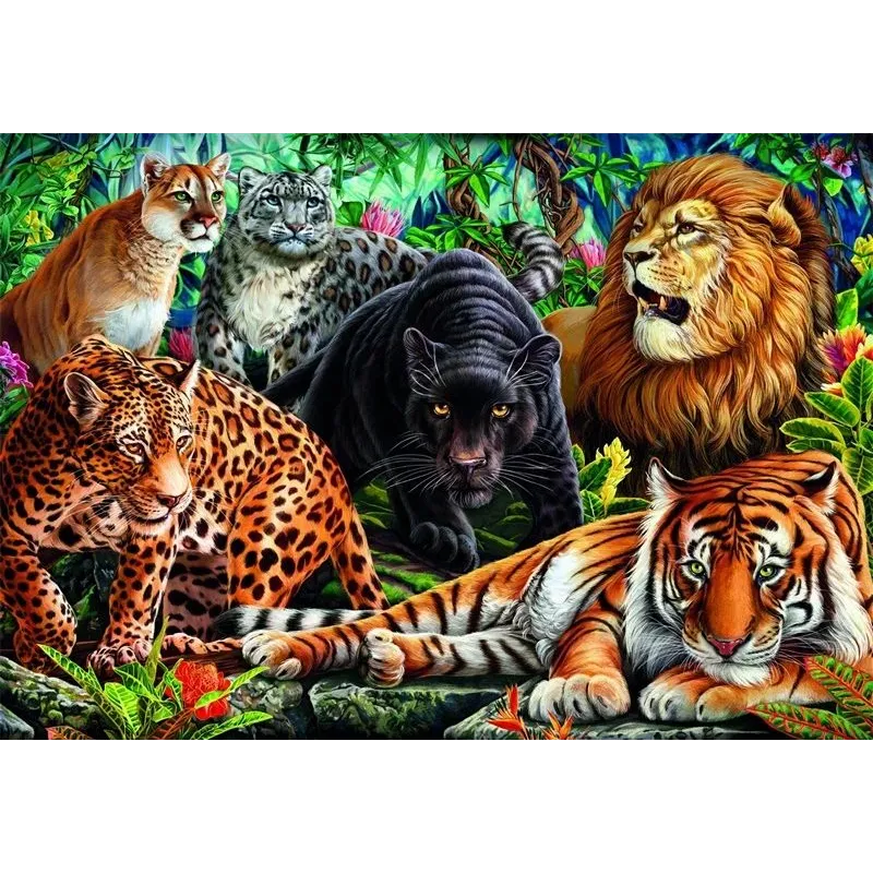 Puzle Clementoni Wild Cats 35584, 49 cm x 36 cm, 500 gab.