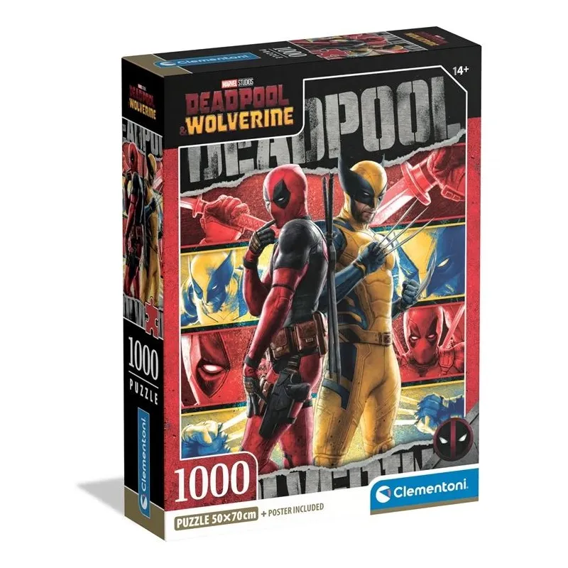 Dėlionė Clementoni Deadpool&Wolverine 37050, 70 cm x 50 cm, 1000 vnt.