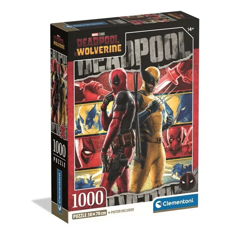 Dėlionė Clementoni Deadpool&Wolverine 37050, 70 cm x 50 cm, 1000 vnt.