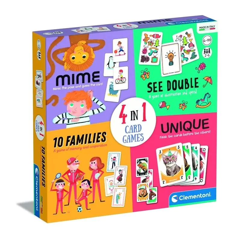 Galda spēļu komplekts Clementoni 4IN1 CARD GAME 50831