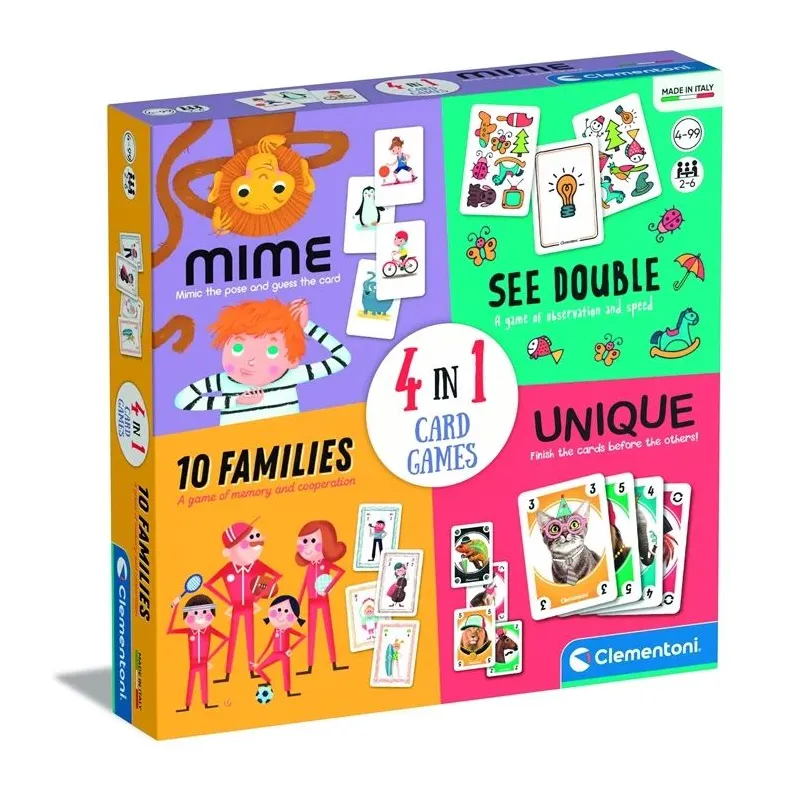 Galda spēļu komplekts Clementoni 4IN1 CARD GAME 50831