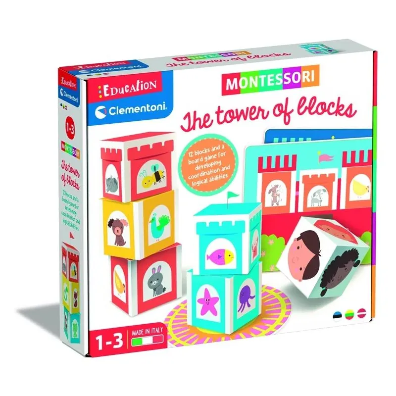 Žaisl kubų bokštas montessory 50934