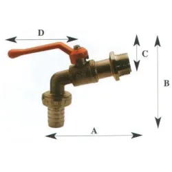 Dārza krāns TDM Brass. 3-4