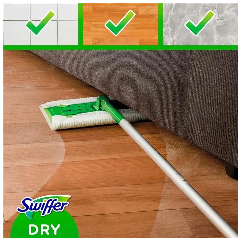 Sausās grīdas lupatas pievienošana Swiffer, dažādiem stāviem, 18 gab.