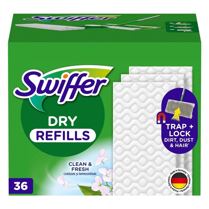 Swiffer Sweeper Sausās Grīdas Lupatas. 36 gab