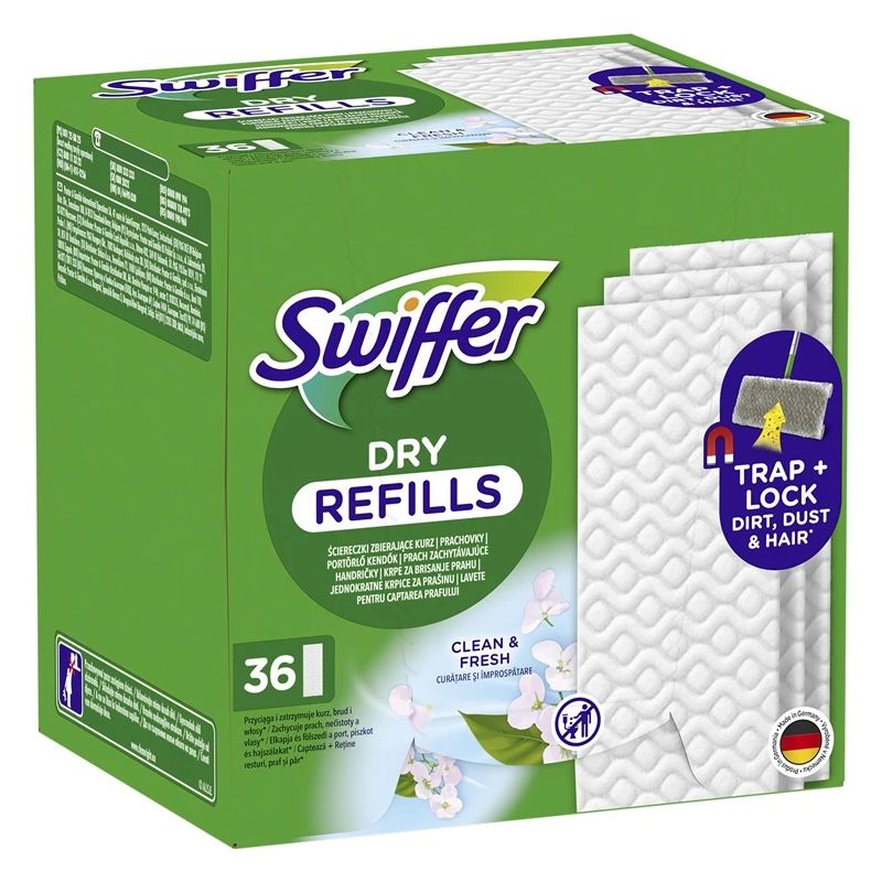 Swiffer Sweeper Sausās Grīdas Lupatas. 36 gab