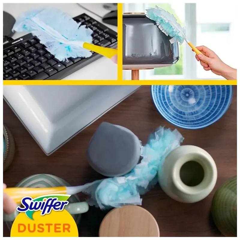 Метёлки для пыли для радиаторов-для углов-для жалюзи Swiffer Trap+Lock, пластик-мочало