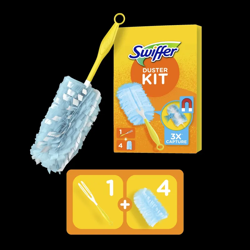 Метёлки для пыли для радиаторов-для углов-для жалюзи Swiffer Trap+Lock, пластик-мочало
