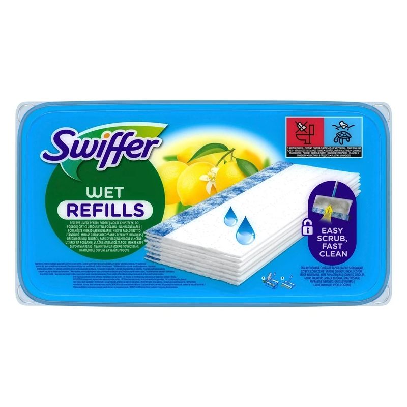 Swiffer Sweeper Mitrās Salvetes. 10 gab