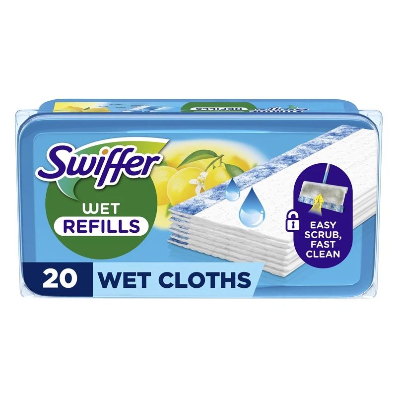 Swiffer Sweeper Mitrās Salvetes. 20 gab